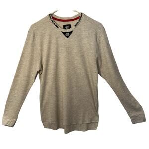 Ecko Unltd Mens Long Sleeve Pullover Shirt Size S Tan Gray Lightweight NWT